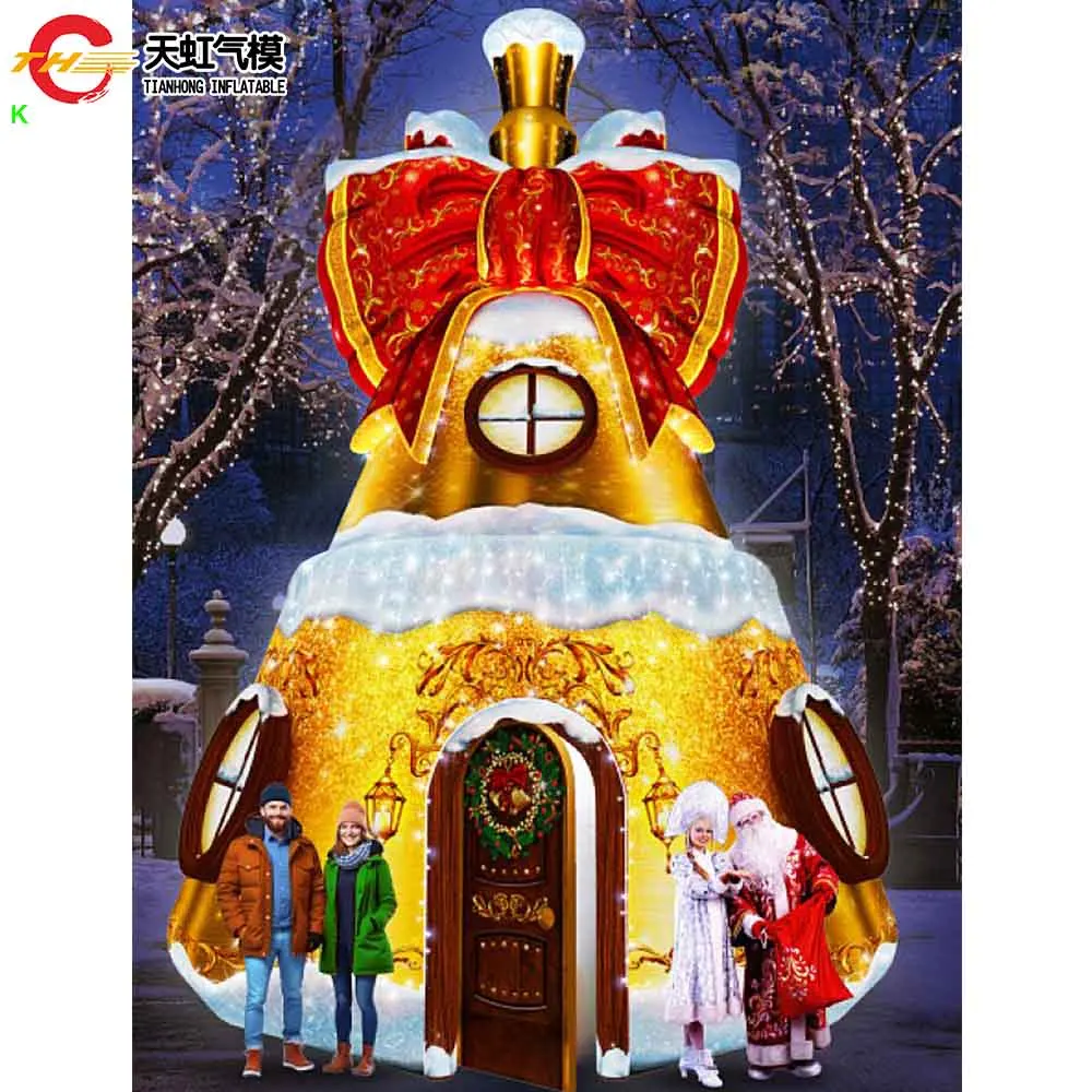 25フィートの高いクリスマスツリーハウス、インフレータブルクリスマスツリーテント、ドーム型の鐘型テント（速達発送）