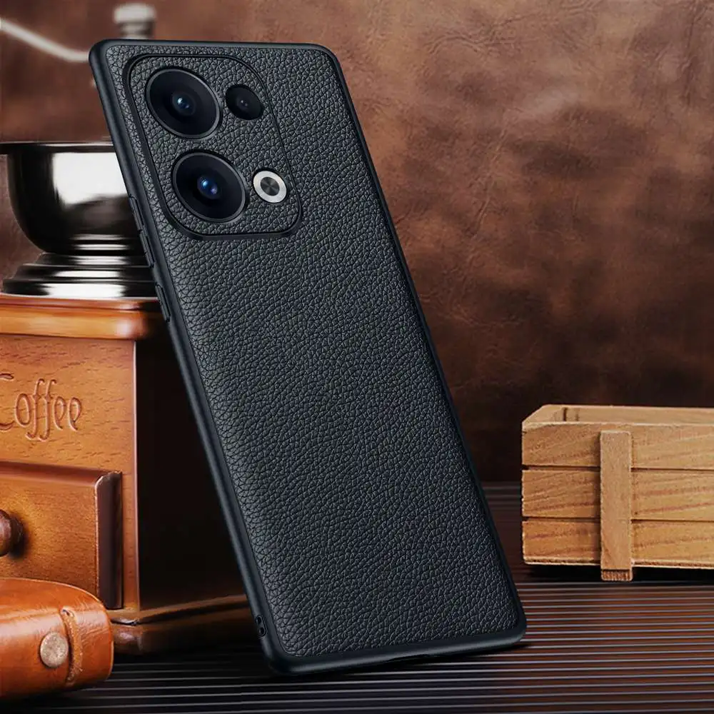 Genuine Leather Case For OPPO Reno 13 14 Pro Case Reno 15 Pro Max Coque For Reno13 Reno14 Cover Real Leather Phone Protector