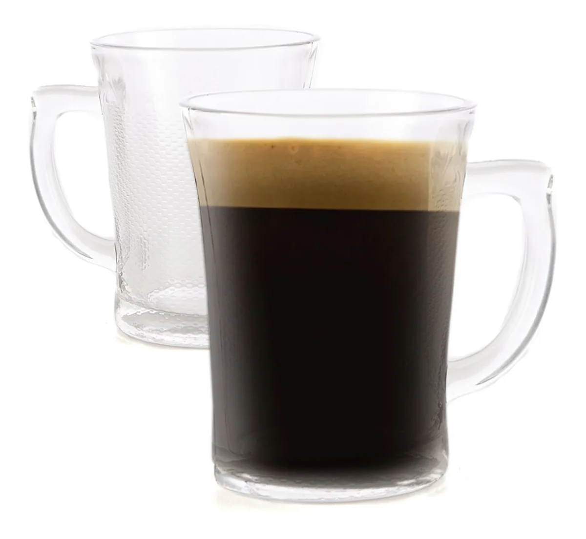 2 Cups Coffee Tea 170ml Glass Set Kitchen Kit