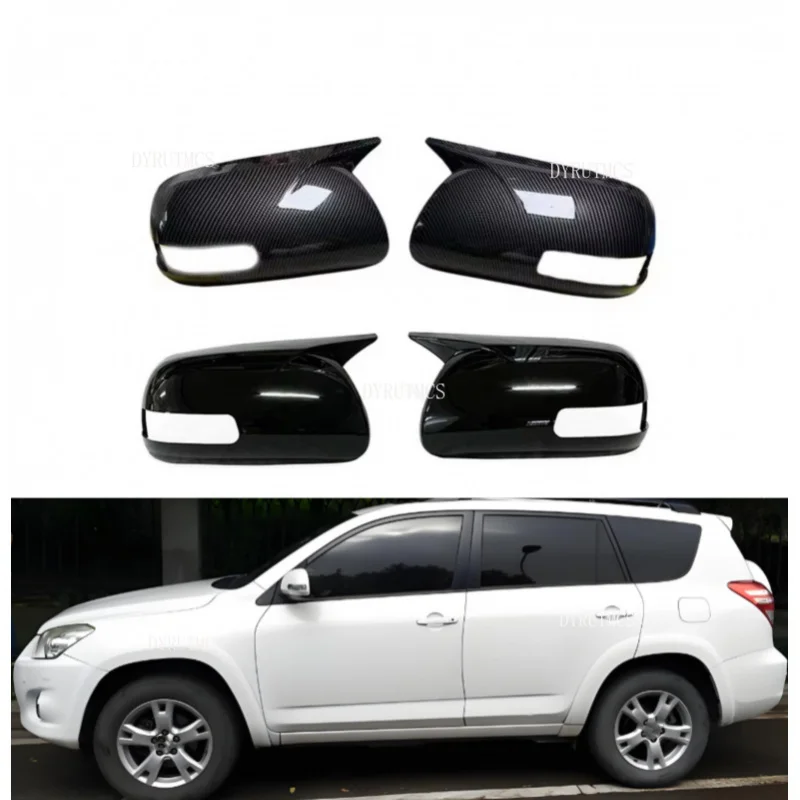 

Car Rearview Side Mirror Cover Wing Cap For Toyota RAV4 2009-2012 Exterior Door Rear View Case Trim Sticker