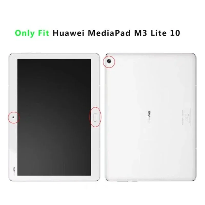 Voor Huawei Mediapad M3 Lite 10 Case Robuuste Siliconen Shokproof Cover Stand Tablet Shell Voor Huawei M3 Lite 10 BAH-W09/AL00 10.1"