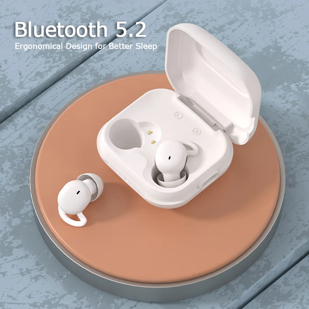 Bluetooth 5.2 TWS Earbuds Ultra-light Ergonomical Sleeping Earphones Painless In-ear Headsts for Bose Sleep Sports Gift