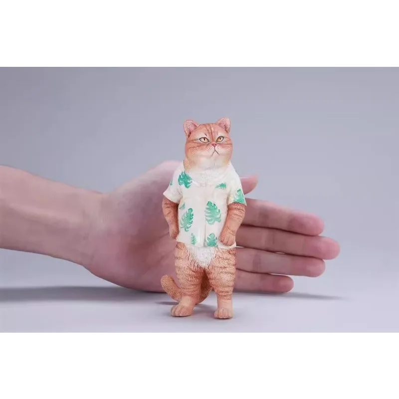 ما قبل البيع 1/6 مقياس محاكاة الحيوانات القط نموذج مع كشك الفاكهة نموذج دمية هدية الراتنج ل 12 ''عمل أرقام الدعائم التبعي #6