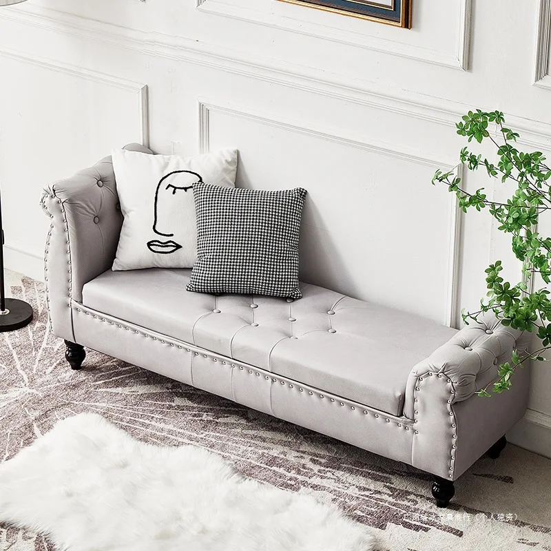 

End of bed sofa stool American shoe change stool bed couch European sofa bedroom bedside cloakroom bedside stool shoe change sto