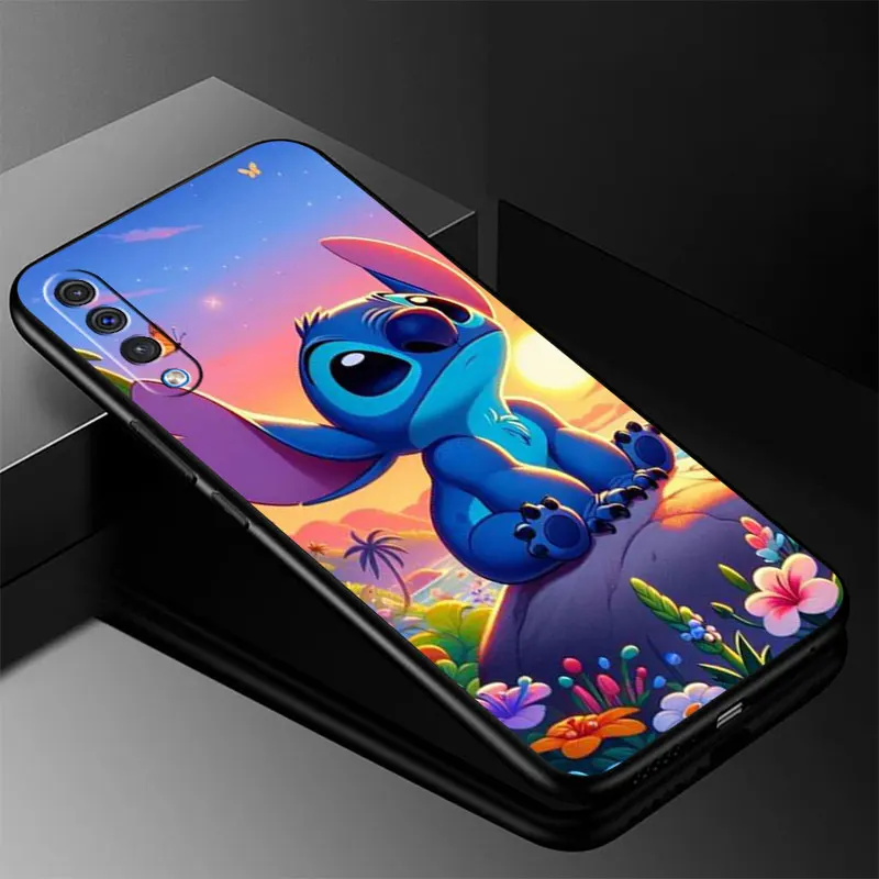 Case For Samsung Galaxy A50 A70 A30 A20e A40 A03 A03s A04 A10 A02s Note 20 Ultra 10 Plus 9 8 Phone Cover Cartoon Cute Stitch