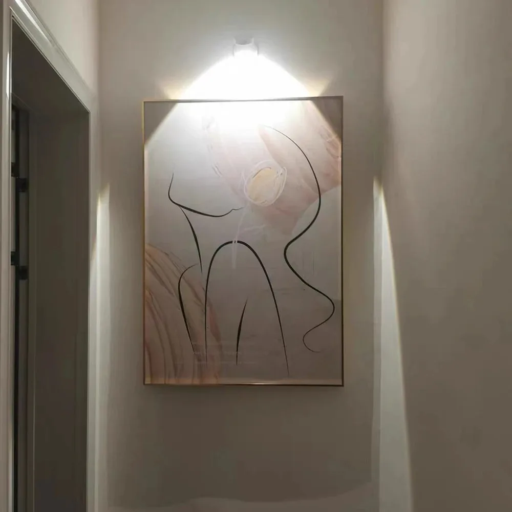 LED-spot 3-kleurverandering kamer decorlamp intelligente menselijke detectie draadloze wandlamp voor slaapkamer woonkamer schilderen