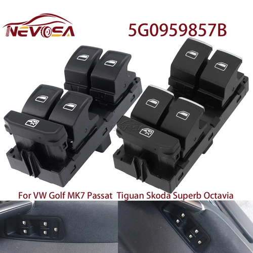 8 pines para VW Golf MK7 Passat 2014-2018 Tiguan Skoda Superb Octavia 2013-2018 SEAT Leon 5G 0959857 B Interruptor de control de elevalunas eléctrico