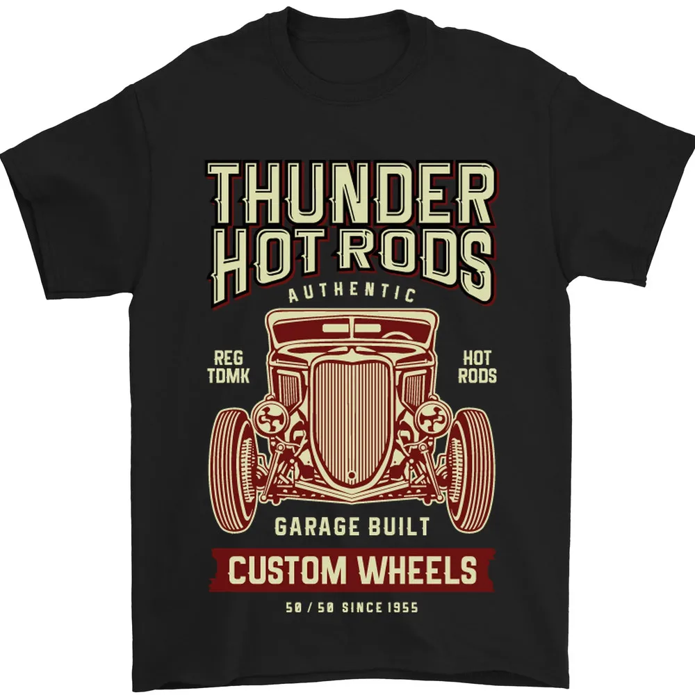 

Thunder Hotrods Hot Rod Dragster Car Mens T-Shirt 100% Cotton
