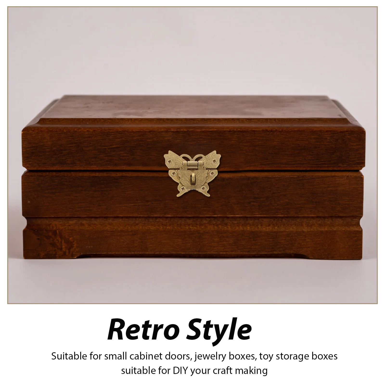 

2pcs Alloy Lock Hasp Copper Latches For Jewelry Box Cabinet Door Buckle Metal Clasp Diy Craft Hardware Fitting