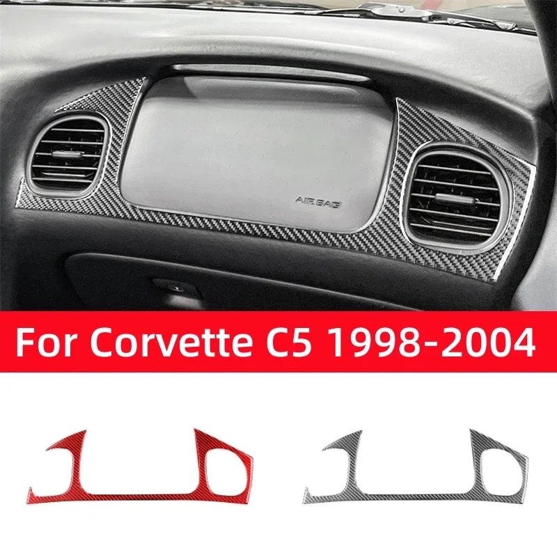 

For Chevrolet Corvette C5 1998-2004 Accessories Carbon Fiber Interior Car Co-pilot Instrument Panel Trim Frame Cover Stickers