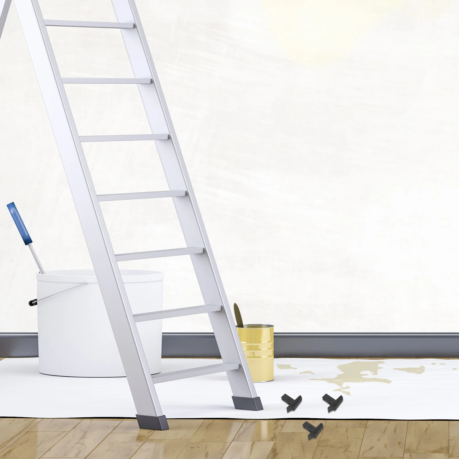 Almohadilla de silicona antideslizante, botón de escalera telescópica, piezas de escalera de repuesto, accesorios de interruptor de elevación plegable, interruptor de elevación, 3 uds.