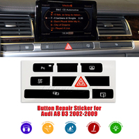 For Audi A8 D3 Button Repair Stickers A8 4E Accessories Tuning Decals For Dashboard Refinishing Seat Adjusting Fuel Trunk Switch
