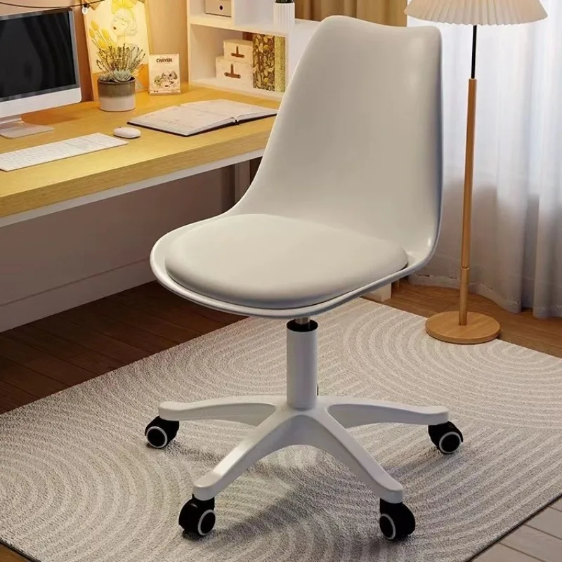 Nova Cadeira Ergonômica Moderna de Escritório com Altura Ajustável e Design Empilhável à Prova d'Água, Pernas de Metal, Cadeira Giratória para Casa
