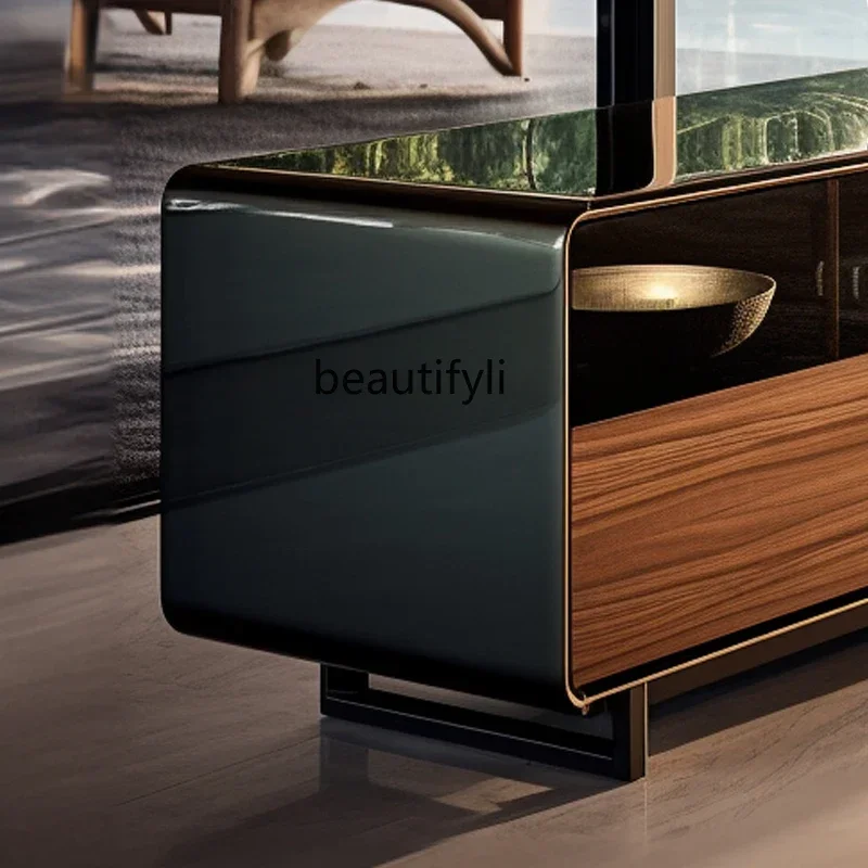 

A26 ТВ-шкаф, итальянский минималистичный шкаф для гостиной, простой шкафчик под дерево, соответствующий цвету видеошкафа D96