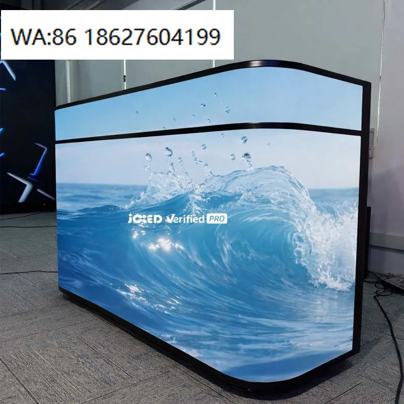 LED Display Portable LED DJ Booth Display Screen with Wheels High Definition LED Screen for Party Show and Live DJ Stage Setup
