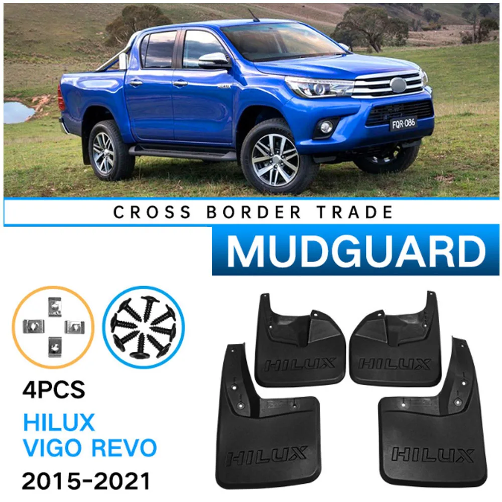 

Car Mudguards For TOYOTA Hilux Vigo Revo ABS Mud Guards Fender Flare Mudflaps Exterior Parts Auto Accessories