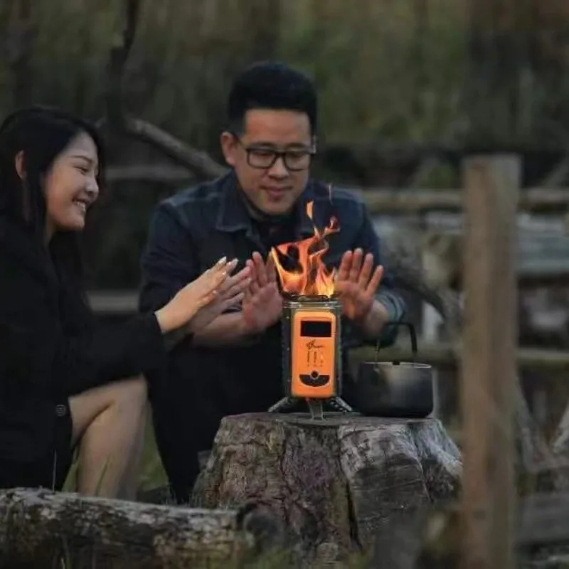 Portable Smokeless Gasification Wood Charcoal Stove Wind‑Proof For Outdoor Picnic Camping Hiking Cooking Spare Camping Parts