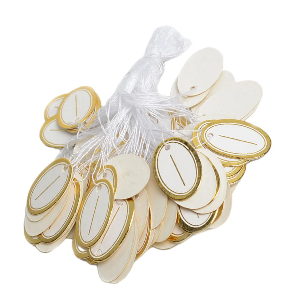 

100pcs Price Tags Jewelry Clothes Shoes Stationery Writable Labels Paper Material Store Use Display Tags Marking Labels