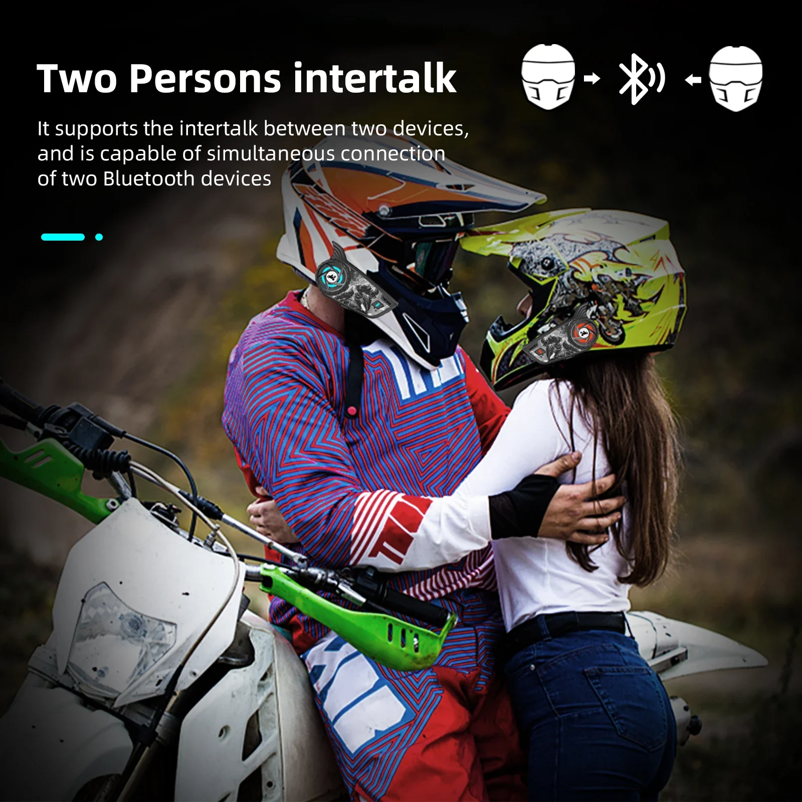 XINOWY New Summer S8 Motorcycle 2 Rider 1200m Bluetooth Helmet Intercom FM Radio Dustproof Waterproof  Communicator  Interphone