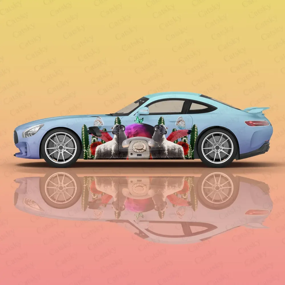 

Custom Retro Animals Design Car Sticker Decal Hood Door Body Vinyl Sticker Graphic Wrap New Car Sticker Decoration Accessories