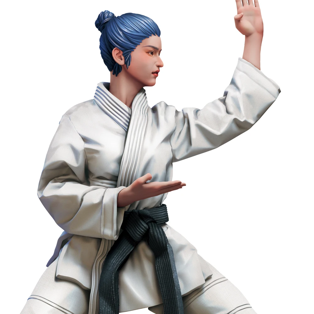 OceanCosmos miniatures, Original, Karate girl, combat sports theme, fighting power, Resin unpainted Model kit figure GK