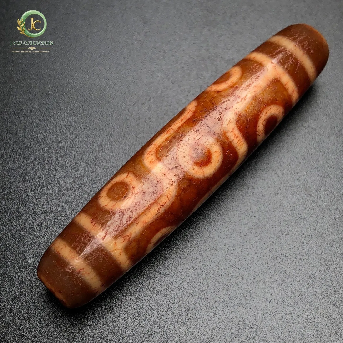 Rare Tibetan Buddhism Agate 9 Eyes Totem Dzi Bead Amulet Necklace Pendant G912
