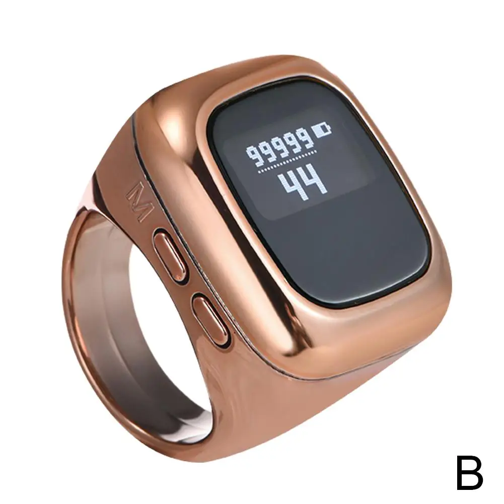 Multi-functional Counter Led Display Electronic Digital Reminder Prayer Wearable Counter Finger Rings Device M0l1