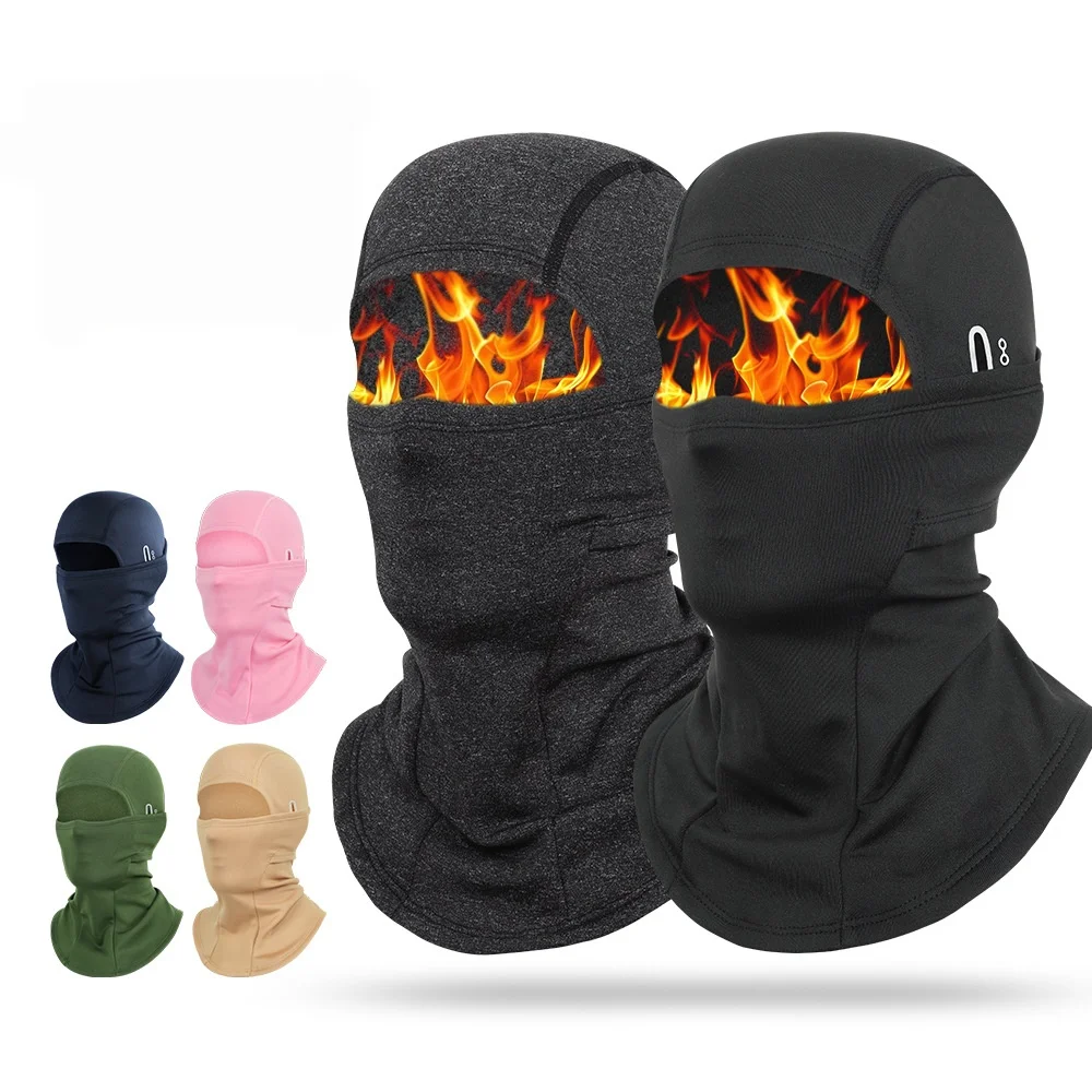 Thermal Winter Balaclava Cycling Full Face Mask Warm Outdoor Sports Motorcycle Ski Fishing Hunting Mask Fleece Scarf Cap Set