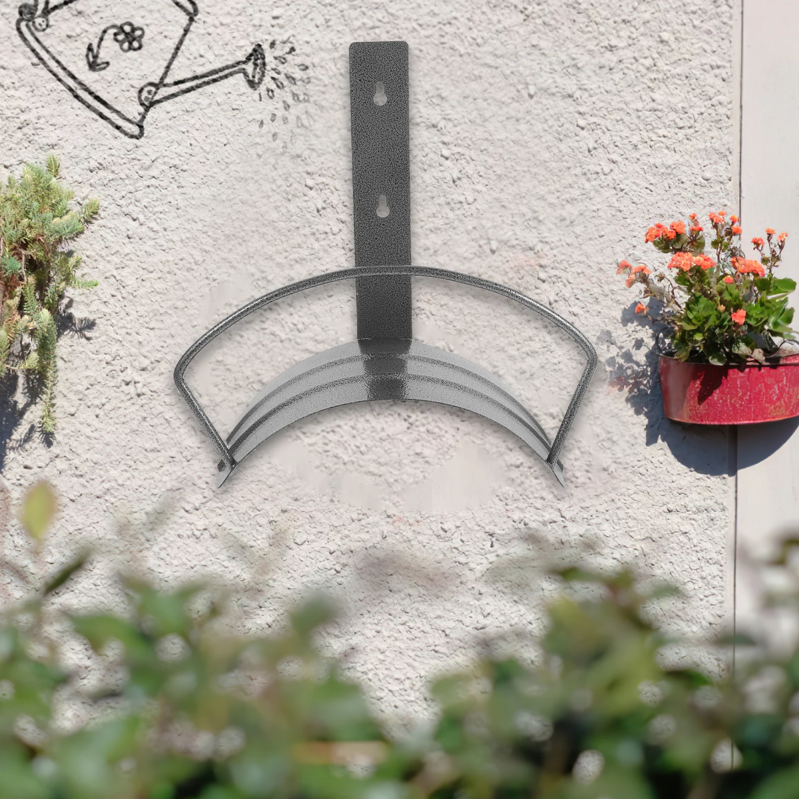 

Garden Hose Holder Heavy Duty Wall Mount Iron Pipe Support Bracket Flower Beds Wire Organizer Gardening Accessories