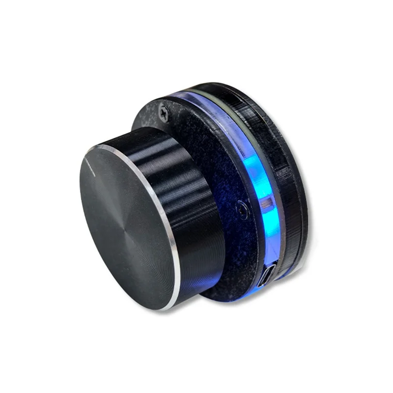 وحدة تحكم كلاسيكية لضبط الوسائط اللاسلكية USB مع مقبض التحكم في مستوى الصوت وإضاءة RGB لنظام Android والوسائط المتعددة للكمبيوتر الشخصي