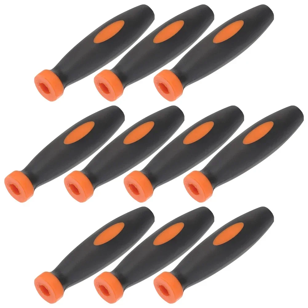 

New Practical Top Sale Durable Home Handles File Rubber Files Handles Smooth 2.36Inch Accessories Black+Orange