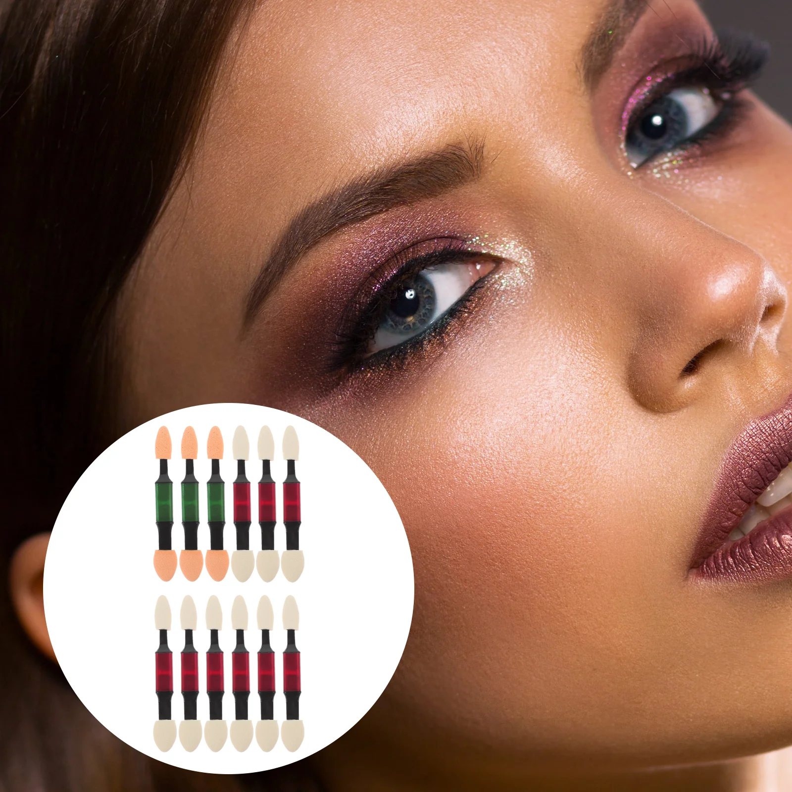 

10 Pcs Eyeshadow Brush Stick Makeup Cosmetics Double Head Applicator Women Miss