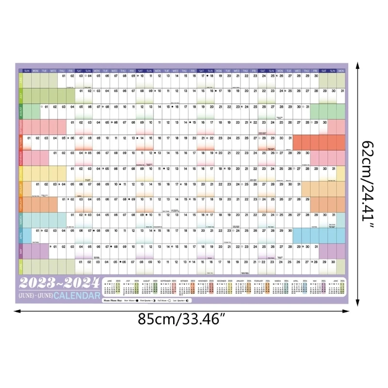 Calendario da parete 2024 Agenda familiare 2024 da giugno 2023 a giugno 2024, 85x62