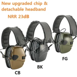 New Detachable Headband Electronic Earmuffs NRR 23 DB Active Noise Reduction Tactical Headset Airsoft Shooting Hunting Headset