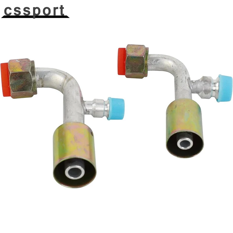 

Комплект фитингов переменного тока для кондиционирования воздуха # 8 и # 10 женских замков из бисера, 90 градусов