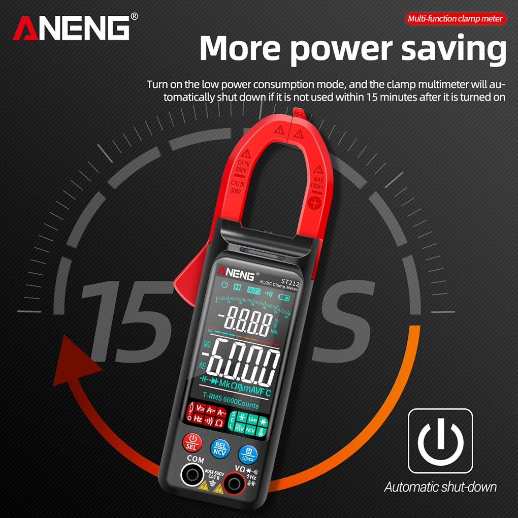 ANENG ST212 Clamp Multimeter Digital Display LCD Tester Current Detector Multifunctional Professional Meter Ammeter