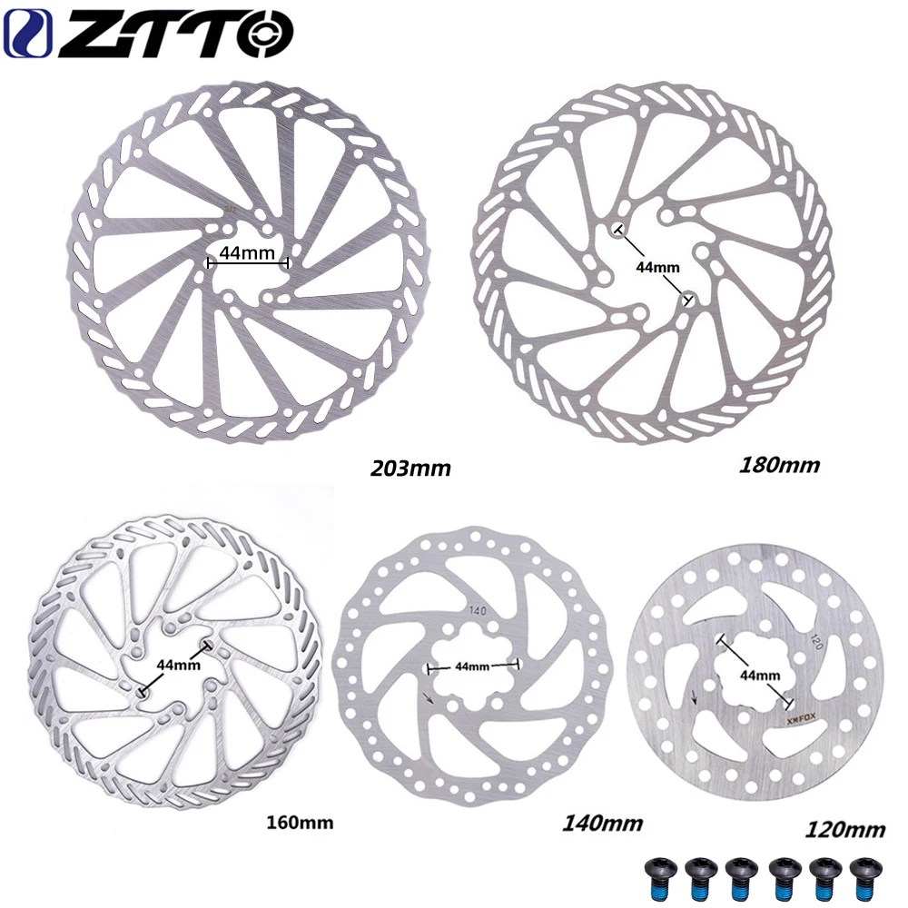 ZTTO Bicycle Brake Rotor 120 140 160 180 203mm 6 in Stainless Steel Hydraulic Brake Rotor MTB Road Bike Disc Brake With T25 Bolt