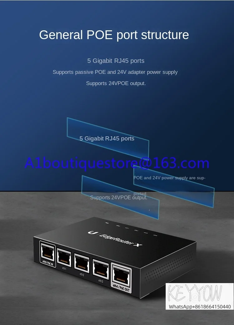 

ER-X/SFP/4/6P/12 Full Gigabit Enterprise POE Home mini wired router