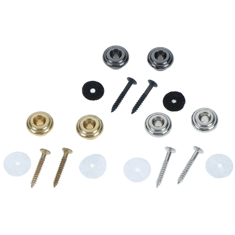 1 쌍의 버섯 모양의 기타 스트랩 버튼 잠금 장치(장착 나사 포함)