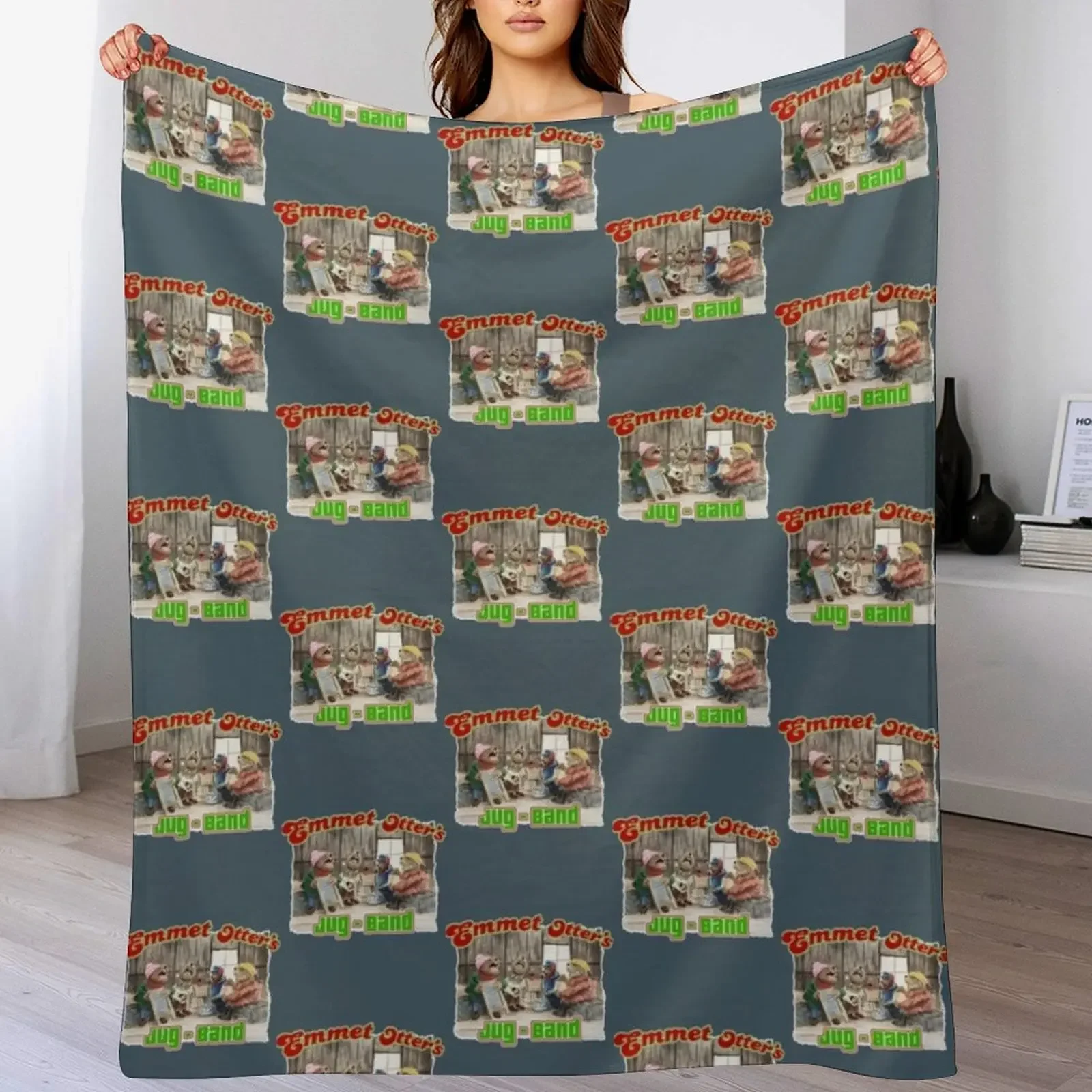 

Emmet Otter Emmet otters Throw Blanket Soft Big Soft Plaid Flannel Fabric Blankets