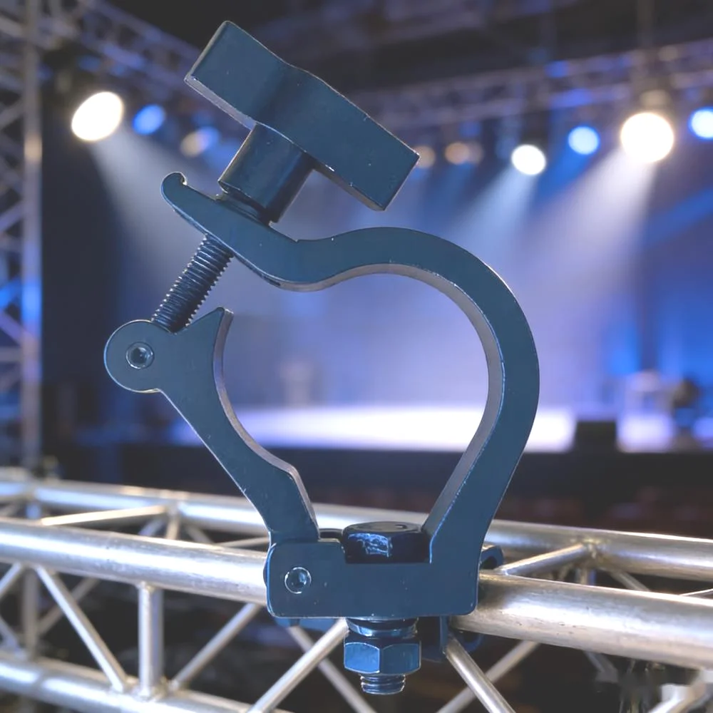 

Крепление-зажим для светового оборудования на сценические фермы, из алюминиевого сплава, для труб 48-52 мм, для DJ-освещения и световых приборов