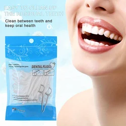 100pcs Dental Floss Flosser Picks Toothpicks Teeth Stick Tooth Cleaning Interdental Brush Dental Floss Pick Cleaning Tooth