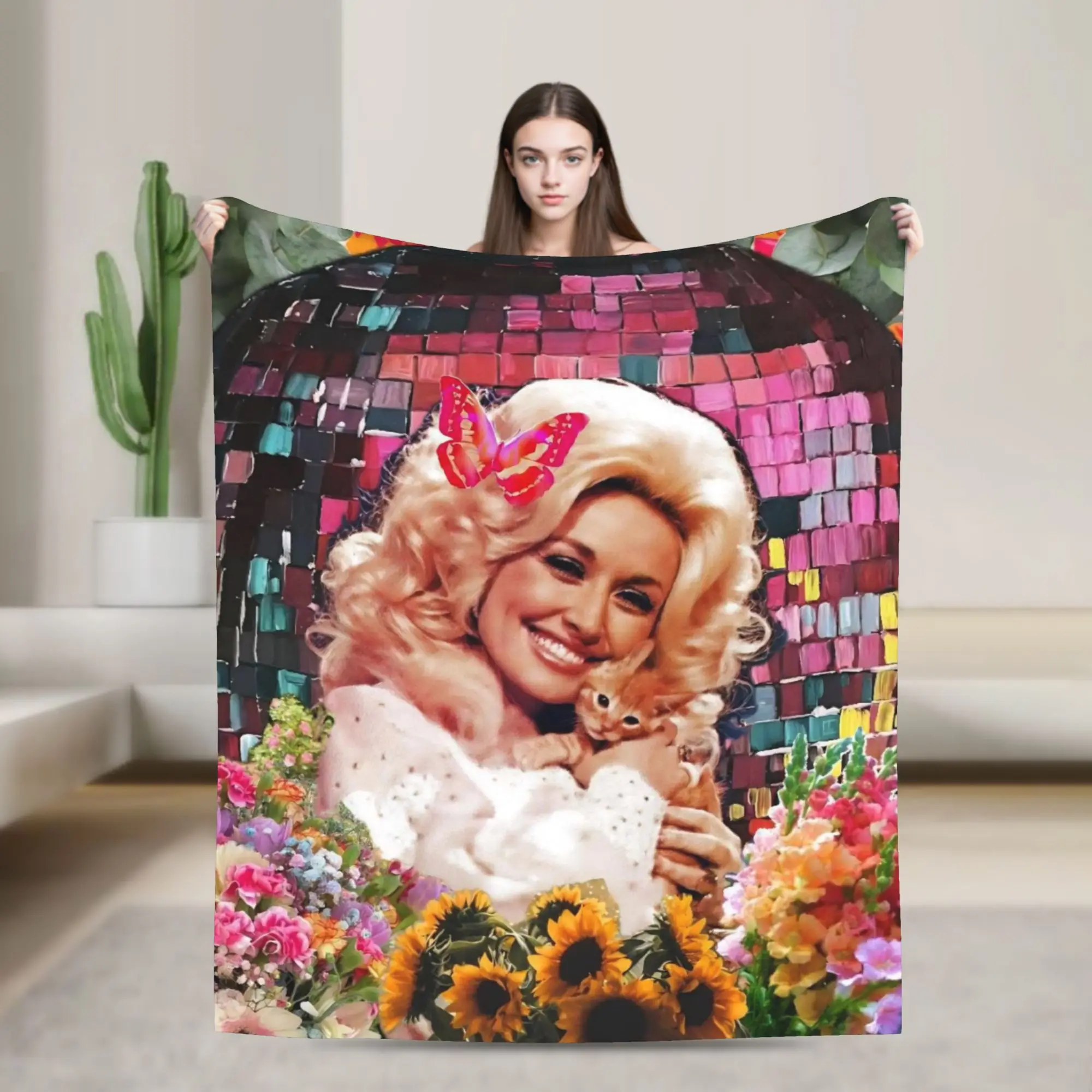Dolly Parton Memorial RIP Fleece Throw Blanket  Blankets for Bedding Bedroom Lightweight Thin Bedroom Quilt