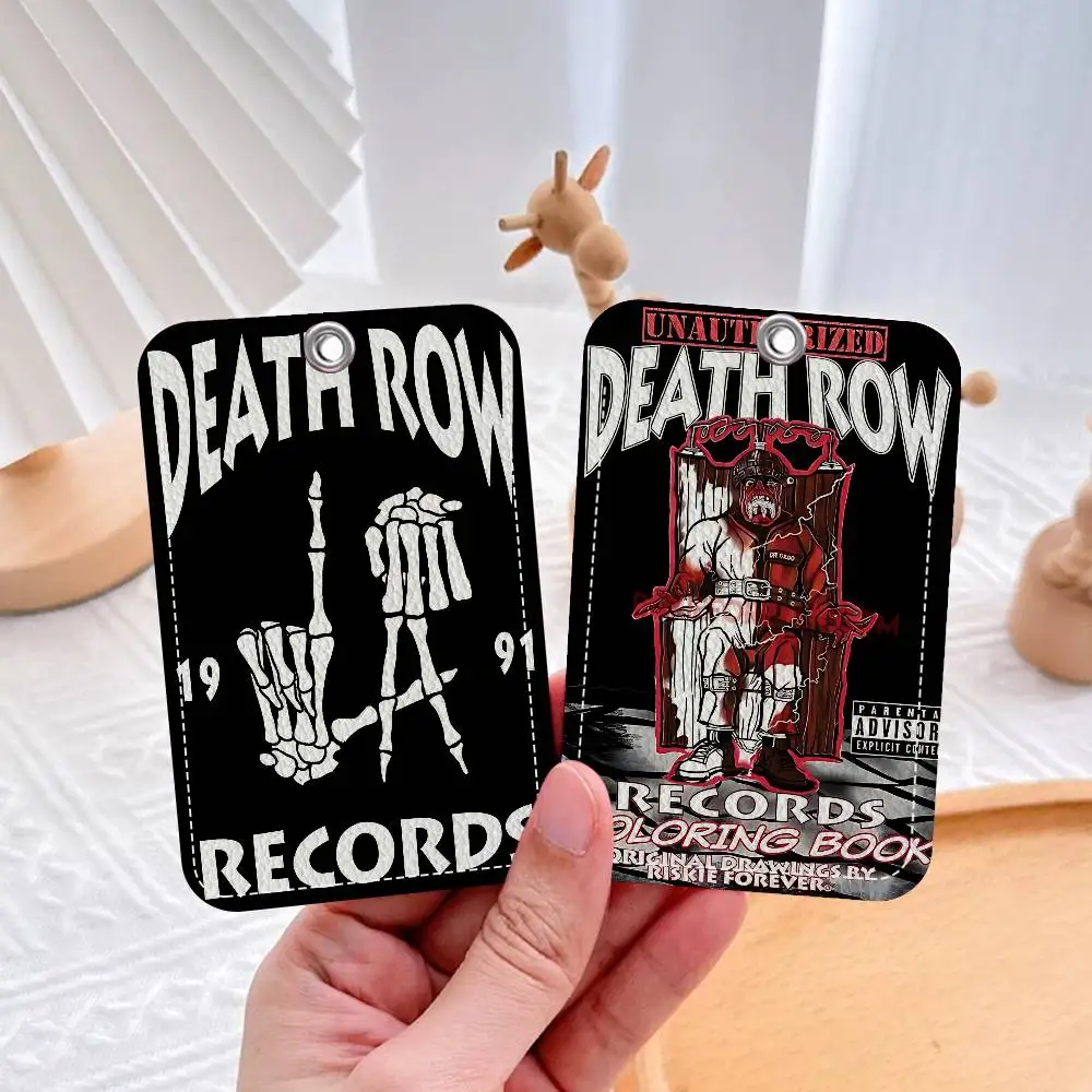 D-Death RowS Records PU Soft Leather Rectangular Key Card Holder Induction Elevator Protection Cover Youth Faion Accory