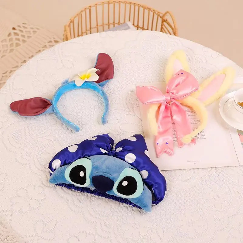 Stitch Plush Hair Hoop Kawaii Plush Headband Rabbit Plush Hair Accessories Anime Plush Hair Band Gifts For Children