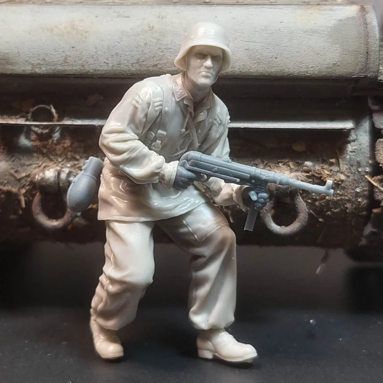 Figurine de Soldat GK en Résine Précieuse Embuscade Fam1, Thème Militaire de la Seconde Guerre Mondiale, Kit Non Assemblé et Non Peint, 1/35