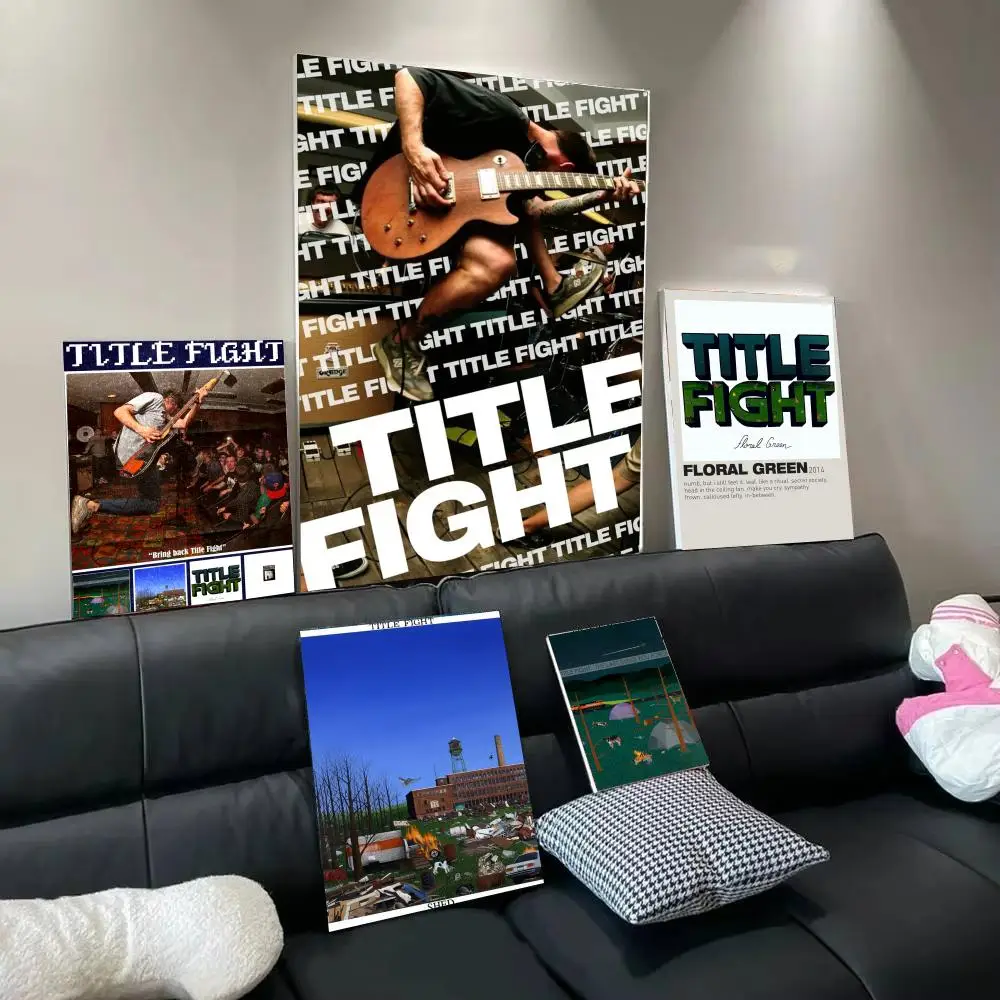 Band T-Title Fight Poster Modern Aesthetic Wall Art Print Minimalist Poster Bedroom Living Room Home Decor Gift