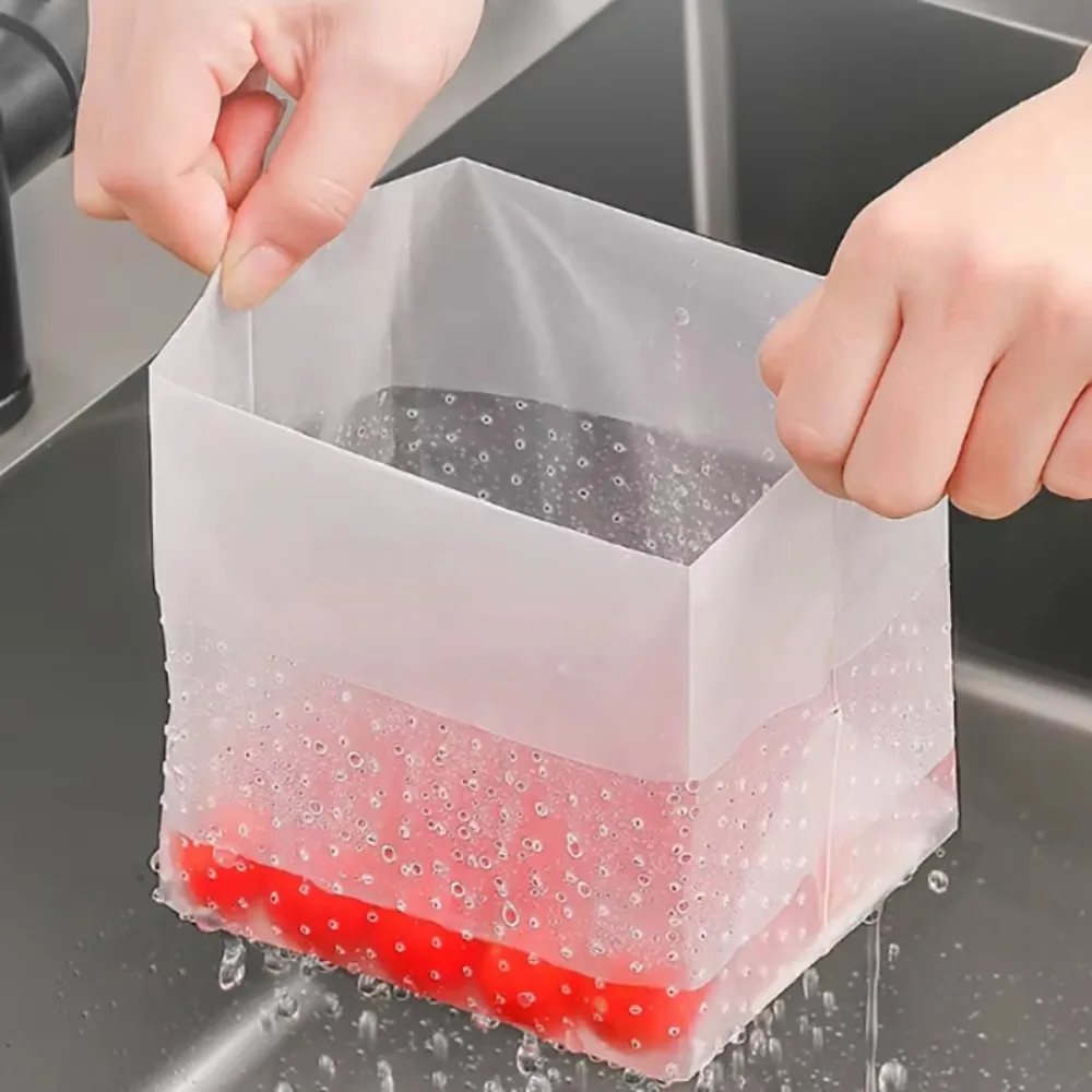 120PCS Anti-Clogging Kitchen Sink Drainage Bags Foldable Plastic Disposable Waste Bags Stand-Up Design Odor-Control