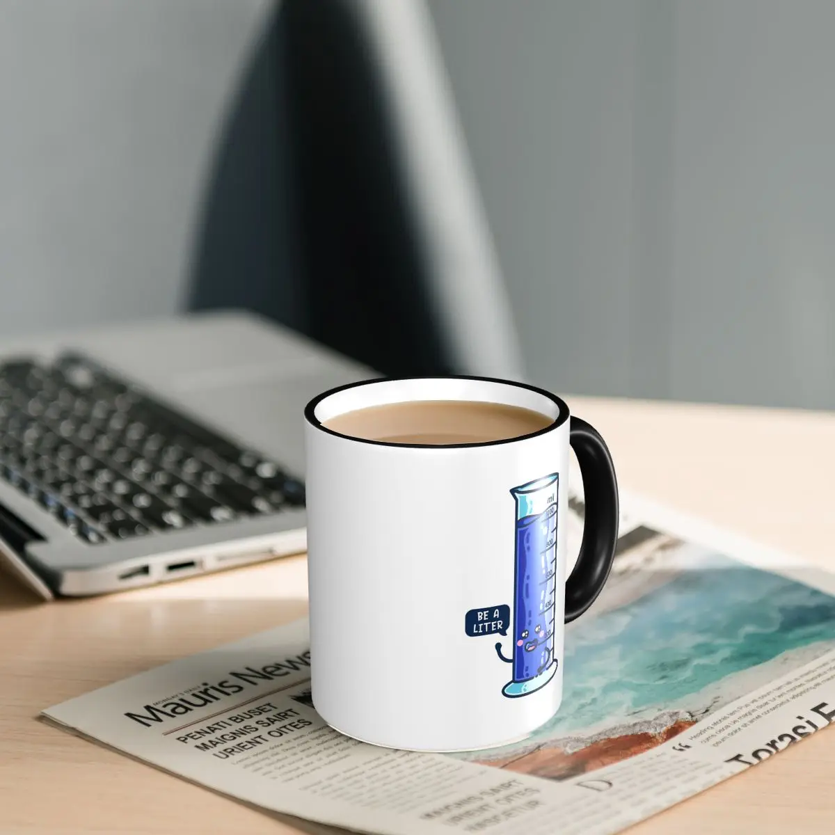 Be A Liter Graduated Cylinder Mug Funny Ceramic Coffee Cups Tea Mugs Milk Cup Drinkware Gift for Woman Man