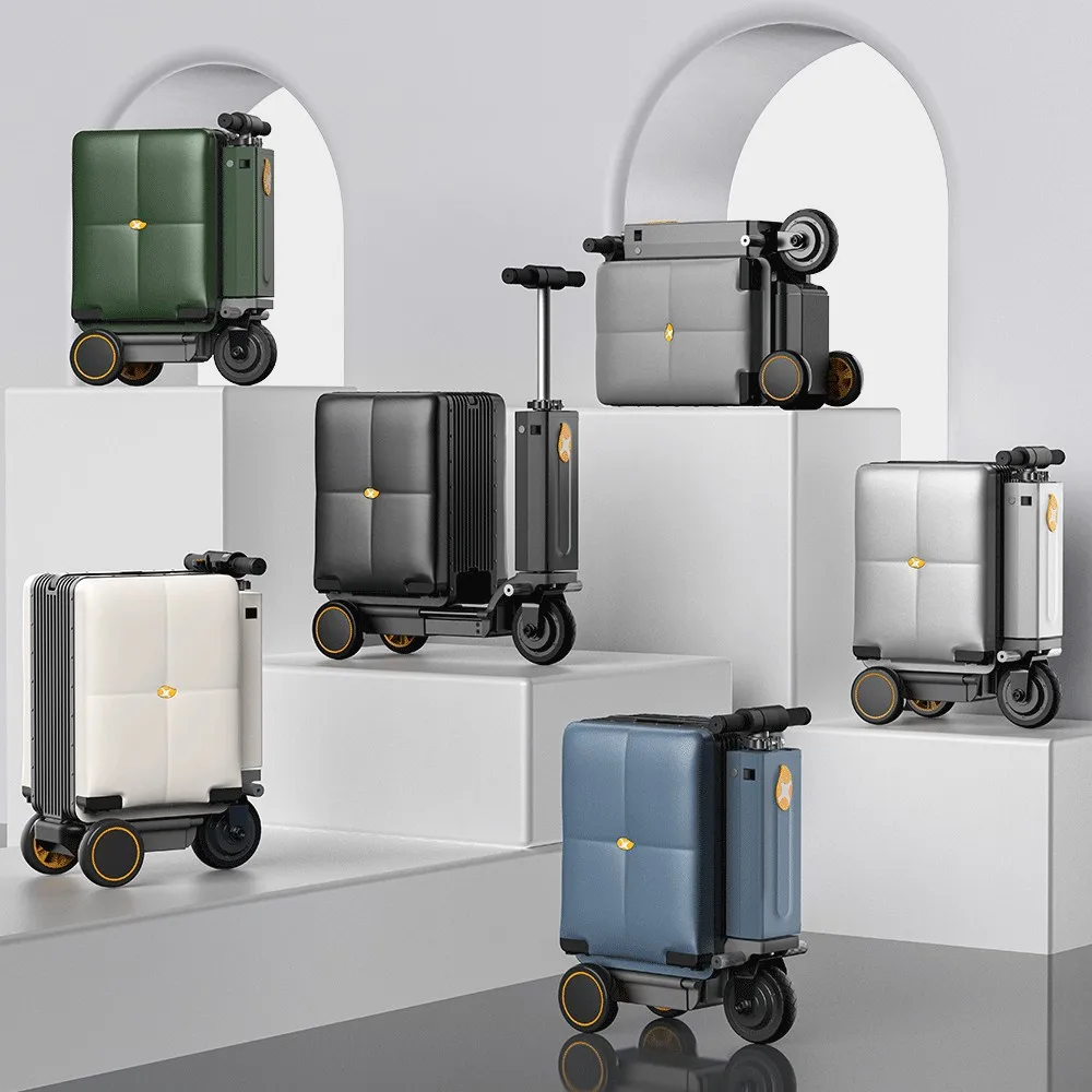 It can be transported on the plane, the smart electric suitcase can be seated and boarded
